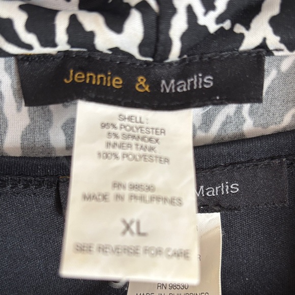 Jennie & Markus layered wrap Black and White Women's top sz xl - Picture 7 of 8